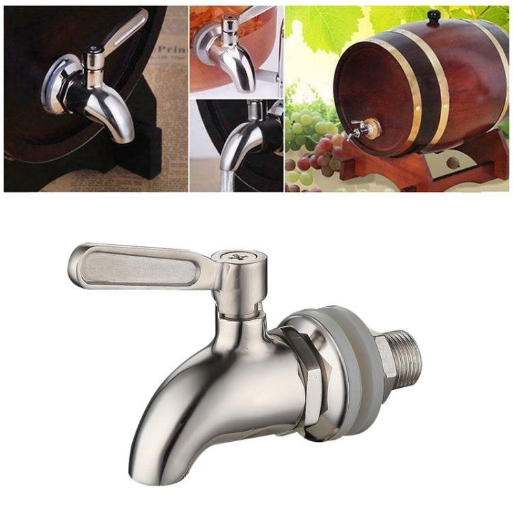 Getränkespender Wein-Fasshahn Zapfhahn Edelstahl Kaffee-Saft-Wasserhahn, 12mm, 16mm