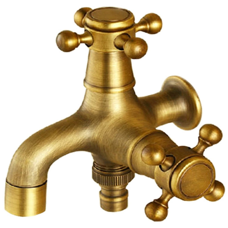 Kupfer Antik Waschmaschinenarmatur 1.2 Paar Einloch-Kaltwasserhahn 4 Punkte Wasserhahn, Antiker Wascharmatur