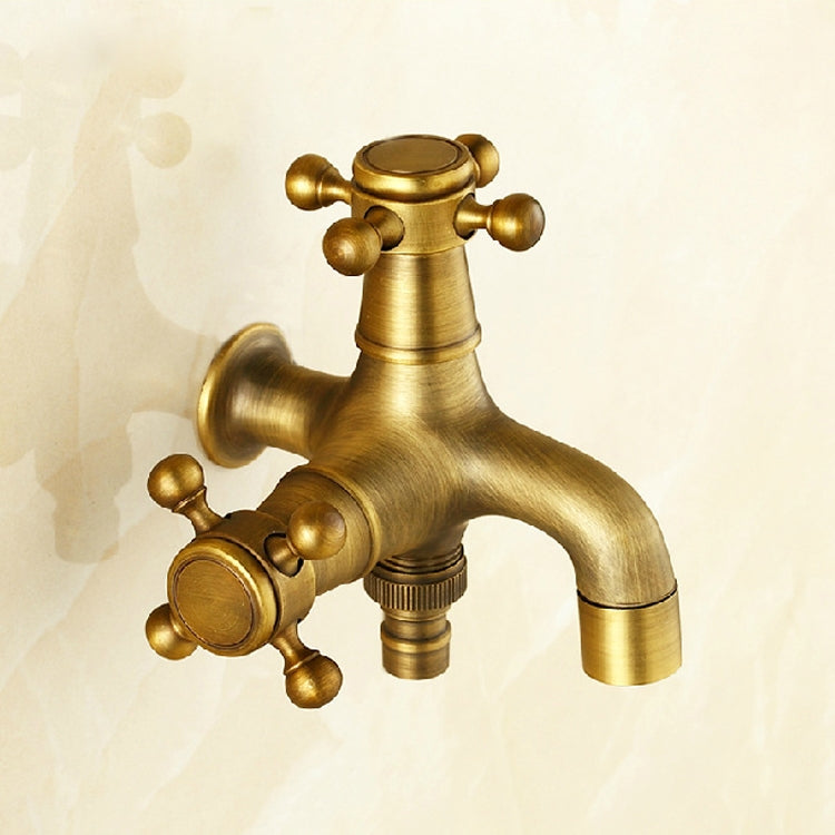 Kupfer Antik Waschmaschinenarmatur 1.2 Paar Einloch-Kaltwasserhahn 4 Punkte Wasserhahn, Antiker Wascharmatur
