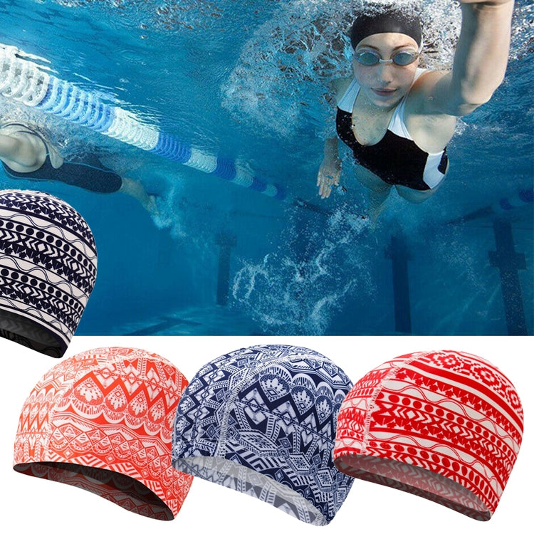 Bequeme Stoff-Schwimmkappe für Männer und Frauen, Stoff-Schwimmkappe (Roter Streifen-12), Stoff-Schwimmkappe (Blauer Streifen-11), Stoff-Schwimmkappe (Rot-21), Stoff-Schwimmkappe (Blau-22)