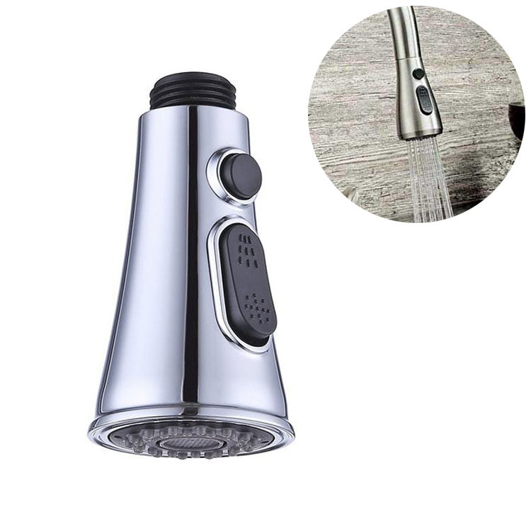 Küchenhupen-Taster schaltbar, Pausierbarer Wasserhahn, Sprinkler, Wasserspardüse, Sprühfilter, Verchromt, Gebürstetes Nickel
