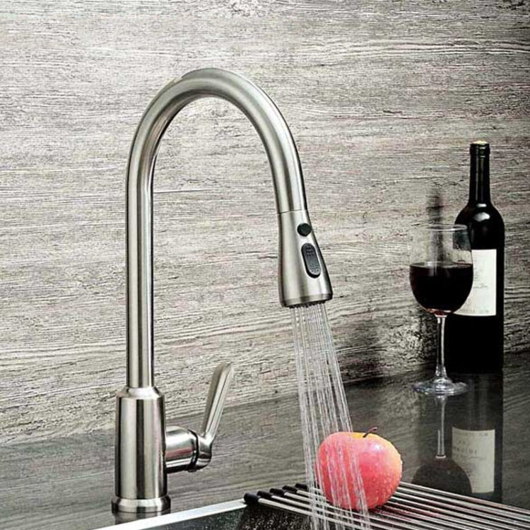 Küchenhupen-Taster schaltbar, Pausierbarer Wasserhahn, Sprinkler, Wasserspardüse, Sprühfilter, Verchromt, Gebürstetes Nickel