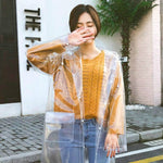 Stylischer tragbarer Outdoor-Regenmantel aus transparentem EVA, M, L, XL