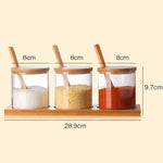 Kreatives Borosilikatglas, transparent, Gewürzdose, Küchenutensilien, Löffel, einzelnes Glasgefäß, ein Set
