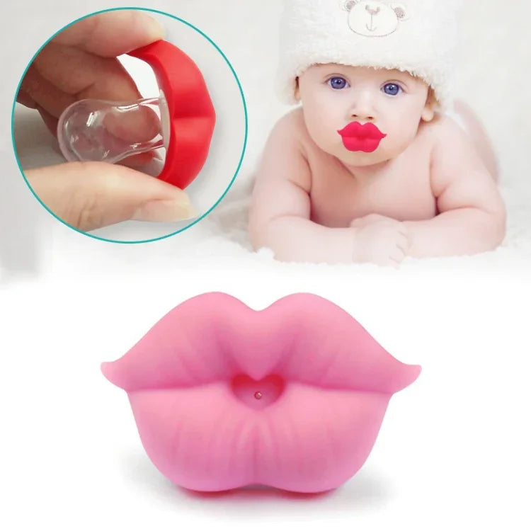 3 STÜCK Neugeborenen-Schnuller Rote Lippen Lustige Silikon-Babyschnuller Beißringe Beruhigungsschnuller
