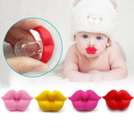 3 STÜCK Neugeborenen-Schnuller Rote Lippen Lustige Silikon-Babyschnuller Beißringe Beruhigungsschnuller