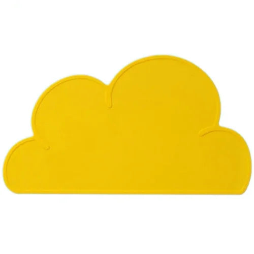 Children Cloud Silicone Placemat Waterproof Environmental Protection Student Table Mat, White, Black, Yellow, Blue, Green, Light Pink, Dark Gray, Light Blue, Light Green, Light Gray, Dark  Pink