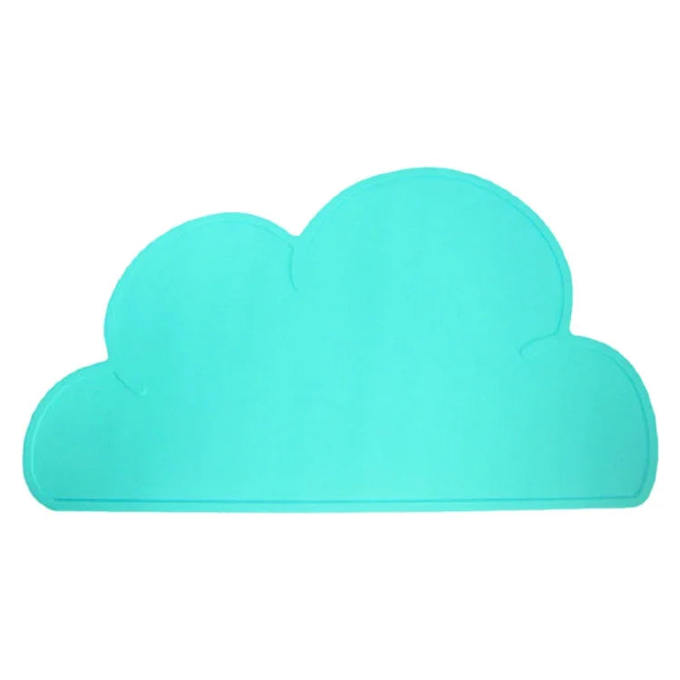 Children Cloud Silicone Placemat Waterproof Environmental Protection Student Table Mat, White, Black, Yellow, Blue, Green, Light Pink, Dark Gray, Light Blue, Light Green, Light Gray, Dark  Pink