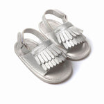 Legere modische PU-Fransen Babysandalen, 11cm/76g, 12cm/83g, 13cm/93g