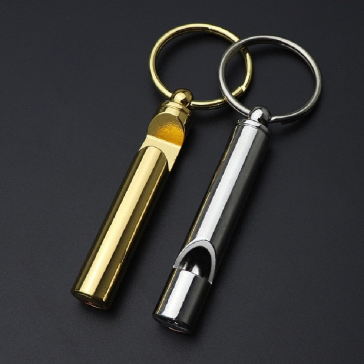 2 STÜCK Metallpfeife Flaschenöffner Schlüsselanhänger Kreativer multifunktionaler Schlüsselring-Anhänger, Gold, Silber