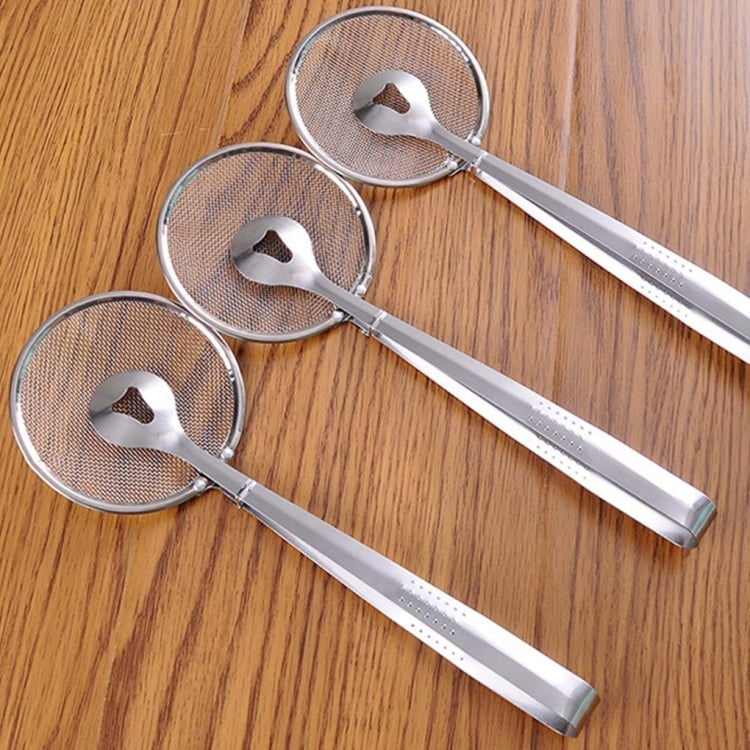 Edelstahl-Abtropflöffel mit Klemme, Sieblöffel mit Klemme