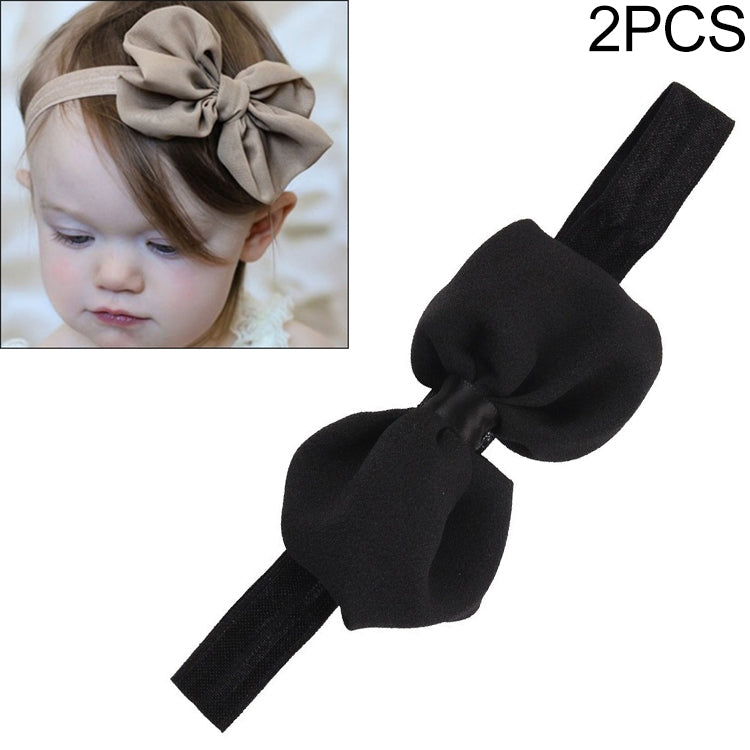2 Stück Baby-Stirnbänder mit Chiffonschleife, Haarbänder für Kinder