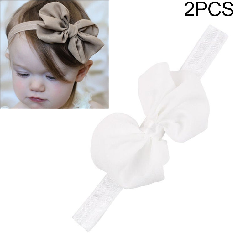 2 Stück Baby-Stirnbänder mit Chiffonschleife, Haarbänder für Kinder
