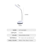 2 STÜCK Flexible Verstellbare Tragbare Schlafzimmer Leselampe LED Nachtlicht für Kinder, Weiß, Pink, Blau, Grün