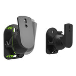 Paar Schwarze Surround-Sound-Lautsprecher-Wandhalterungen 45 Grad drehbares Design TV-Wandhalterung 8 x 4,5 x 5,8cm