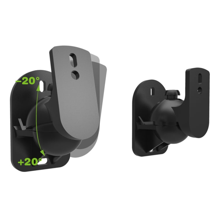 Paar Schwarze Surround-Sound-Lautsprecher-Wandhalterungen 45 Grad drehbares Design TV-Wandhalterung 8 x 4,5 x 5,8cm