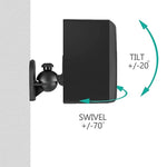Paar Schwarze Surround-Sound-Lautsprecher-Wandhalterungen 45 Grad drehbares Design TV-Wandhalterung 8 x 4,5 x 5,8cm