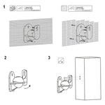 Paar Schwarze Surround-Sound-Lautsprecher-Wandhalterungen 45 Grad drehbares Design TV-Wandhalterung 8 x 4,5 x 5,8cm