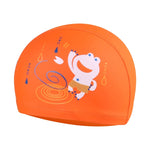 Kinder wasserdichte Haarpflege PU-beschichtete niedliche Frosch-Muster Schwimmkappe, Frosch (Blau), Frosch (Pink), Frosch (Orange), Frosch (Dunkelblau)