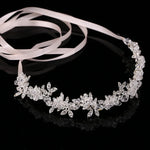 Edle Braut-Haaraccessoires mit Kristall-Strasssteinen und Satinband – Hochzeits-Haarschmuck für Bräute: Diademe, Kronen, Haarbänder