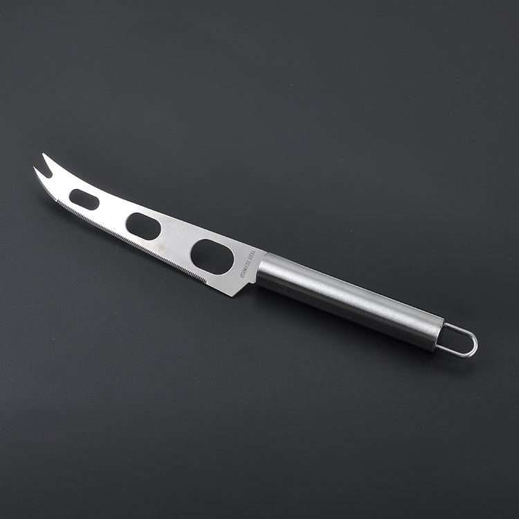 Edelstahl Käsemesser mit Gabelspitze Käse Buttermesser Käseschneider Butter Pizzaschneider, Käsemesser