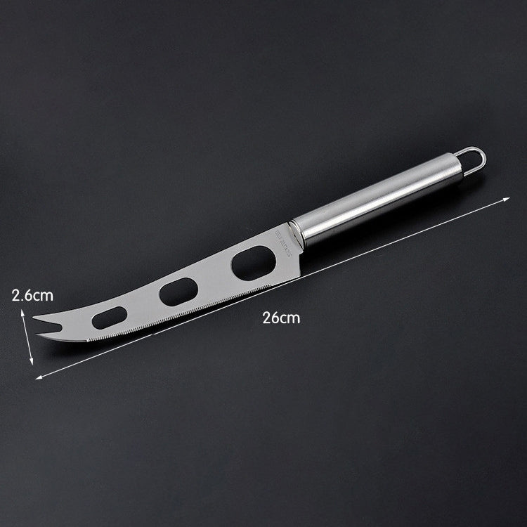 Edelstahl Käsemesser mit Gabelspitze Käse Buttermesser Käseschneider Butter Pizzaschneider, Käsemesser