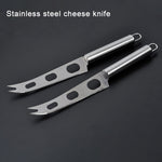 Edelstahl Käsemesser mit Gabelspitze Käse Buttermesser Käseschneider Butter Pizzaschneider, Käsemesser