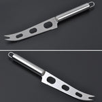 Edelstahl Käsemesser mit Gabelspitze Käse Buttermesser Käseschneider Butter Pizzaschneider, Käsemesser