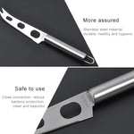 Edelstahl Käsemesser mit Gabelspitze Käse Buttermesser Käseschneider Butter Pizzaschneider, Käsemesser