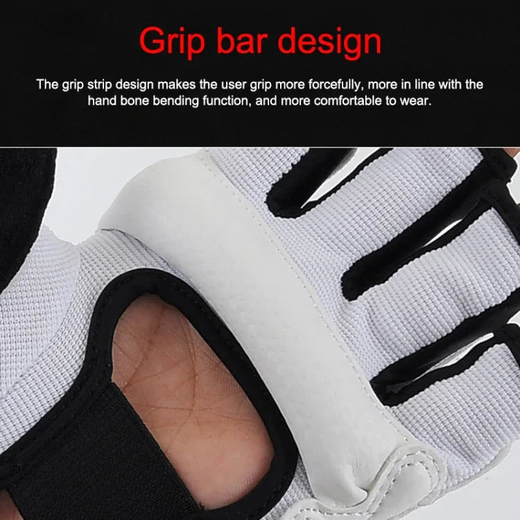 Halbfinger Sandsack-Boxhandschuhe für Erwachsene, PU-Leder Fitness Sparring Taekwondo Handschuhe, XS, S, M, L, XL, XXL