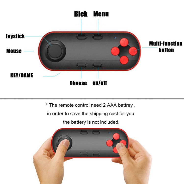 Intelligenter drahtloser Bluetooth Gamepad Controller 3D VR Virtual Reality Brille Joystick Fernbedienung Kompatibel mit Android / IOS, Weiß, Schwarz
