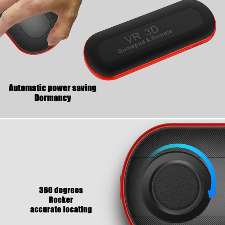 Intelligenter drahtloser Bluetooth Gamepad Controller 3D VR Virtual Reality Brille Joystick Fernbedienung Kompatibel mit Android / IOS, Weiß, Schwarz