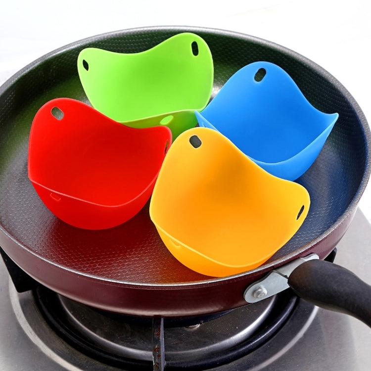 Silikon-Eierkocher Eierhalter Küchenutensilien Pfannkuchengeschirr Backformen Dampfeierplatte Tablett, Grün, Rot, 4 Stück gedämpfte Eier