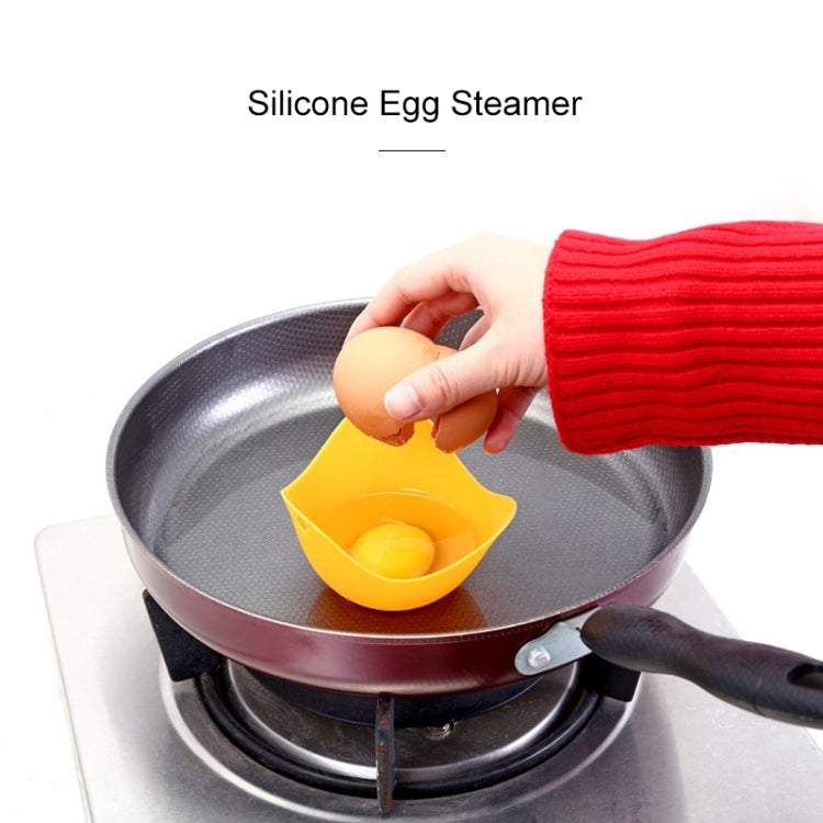 Silikon-Eierkocher Eierhalter Küchenutensilien Pfannkuchengeschirr Backformen Dampfeierplatte Tablett, Grün, Rot, 4 Stück gedämpfte Eier
