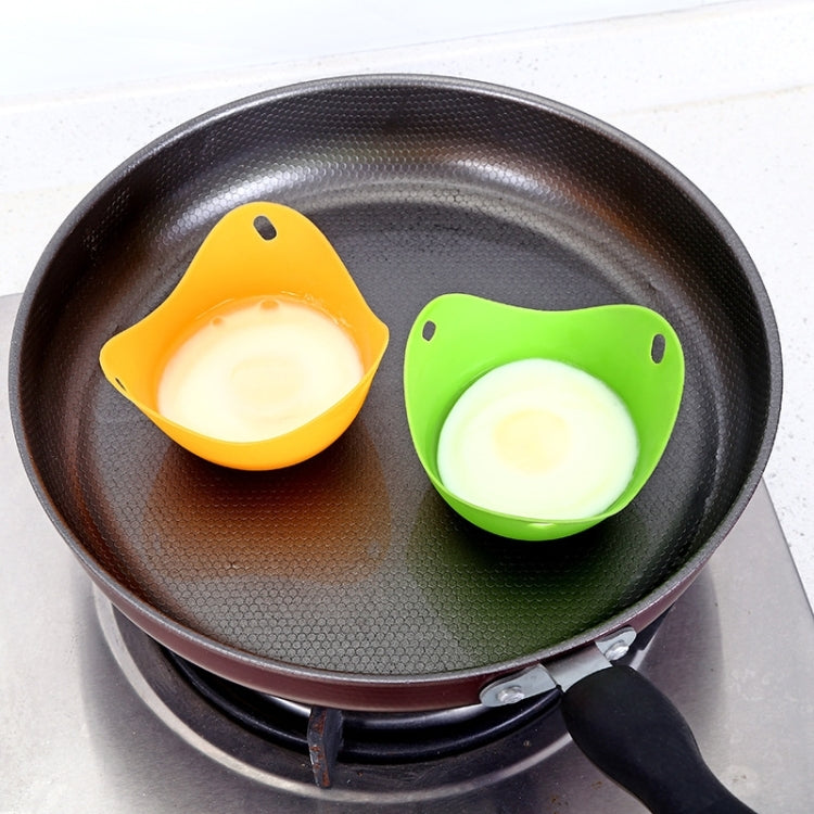 Silikon-Eierkocher Eierhalter Küchenutensilien Pfannkuchengeschirr Backformen Dampfeierplatte Tablett, Grün, Rot, 4 Stück gedämpfte Eier