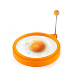 DIY Frühstück Rund Silikon Eierring Spiegelei Form Pfannkuchenring Antihaft Küchenbackform, Rund, Blau, Rund, Grün, Rund, Orange, Rund, Rot