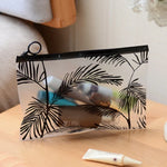 5-teiliges Set aus modischen, transparenten Kosmetiktaschen für Damen – klein und groß – aus PVC – unverzichtbare Make-up-Taschen, Kosmetiktäschchen, Bad- und Waschorganizer