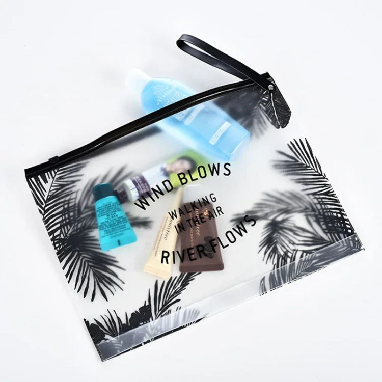 5-teiliges Set aus modischen, transparenten Kosmetiktaschen für Damen – klein und groß – aus PVC – unverzichtbare Make-up-Taschen, Kosmetiktäschchen, Bad- und Waschorganizer