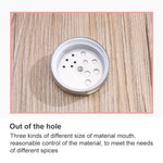 Stainless Steel Lid Glass Seasoning Jar Kitchen Supplies, Transparent