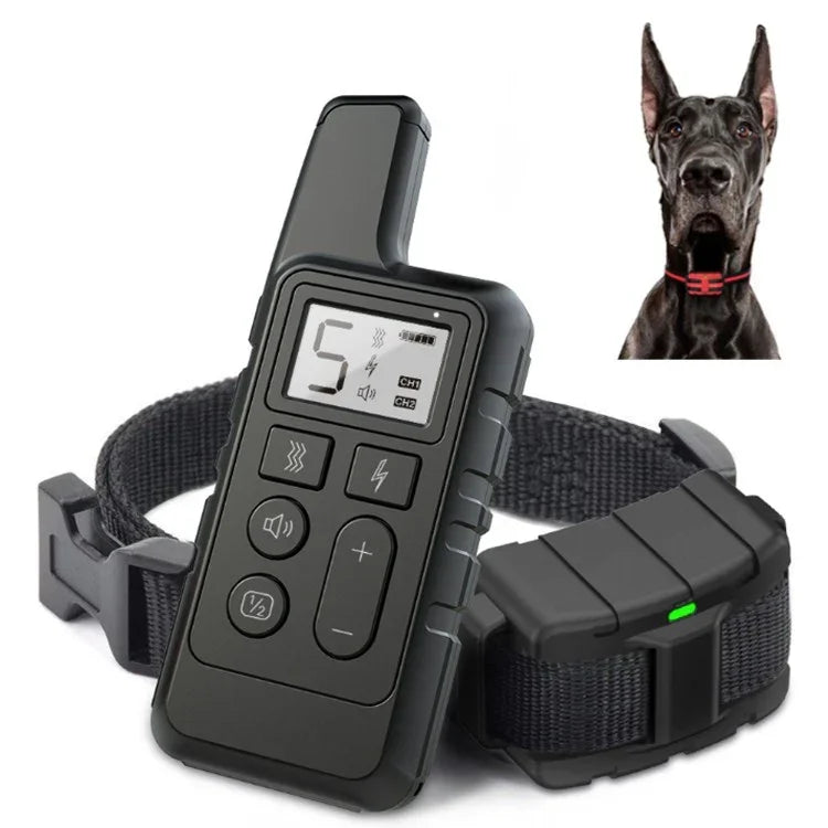 500 m Hundetrainings-Bellstopper mit Fernbedienung, Elektroschock, wasserdichtem elektronischem Halsband