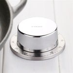 E-PALACE Magnetischer Timer Küchen-Edelstahl-Timer Kreativer Wecker Mechanischer Erinnerungs-Countdown Pomodoro, E-PALACE Magnetischer Timer