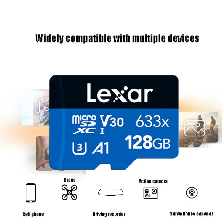 Lexar 633x 128GB Hochgeschwindigkeits-Fahrrekorder, dedizierte TF-Karte, Handy-Speicherkarte, 128GB