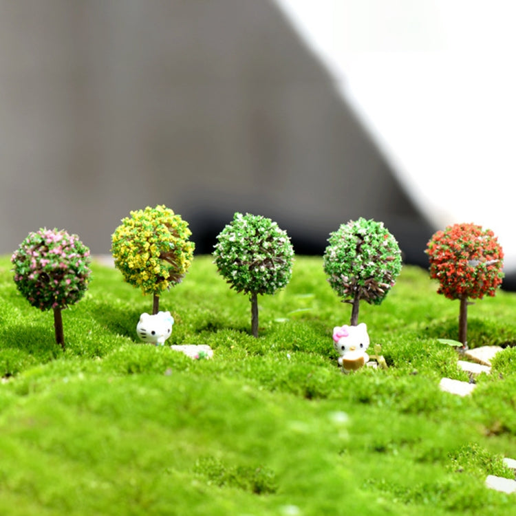 3 Stück Künstlicher Baum Miniaturgarten Hausdekoration, zufällige Farbauswahl, Künstlicher Baum Dekoration
