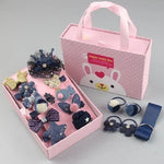 18-teiliges Set Baby-Haaraccessoires für Mädchen, Haarnadeln, Haarringe, in Box, TBD077045401A, TBD077045401B, TBD077045401C, TBD077045401D, TBD077045401E