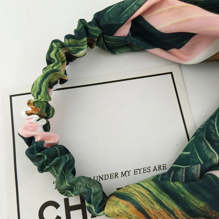 Sommerliche Haarbänder im Boho-Stil für Damen, Retro-Kreuzknoten-Turban