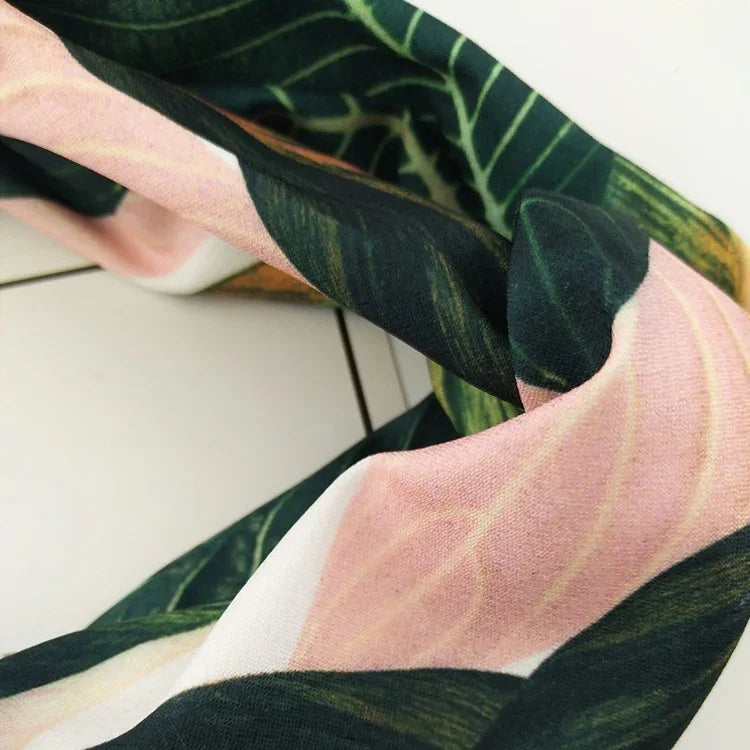 Sommerliche Haarbänder im Boho-Stil für Damen, Retro-Kreuzknoten-Turban