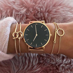 Punk Einfach Doppelter Knoten Schlaufe Metallkette Armband Boho Retro Schmuck