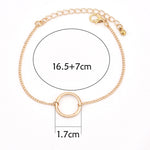 Punk Einfach Doppelter Knoten Schlaufe Metallkette Armband Boho Retro Schmuck