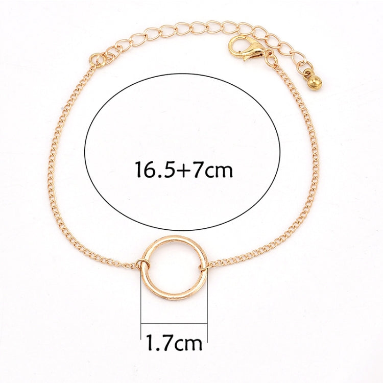 Punk Einfach Doppelter Knoten Schlaufe Metallkette Armband Boho Retro Schmuck