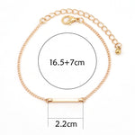 Punk Einfach Doppelter Knoten Schlaufe Metallkette Armband Boho Retro Schmuck